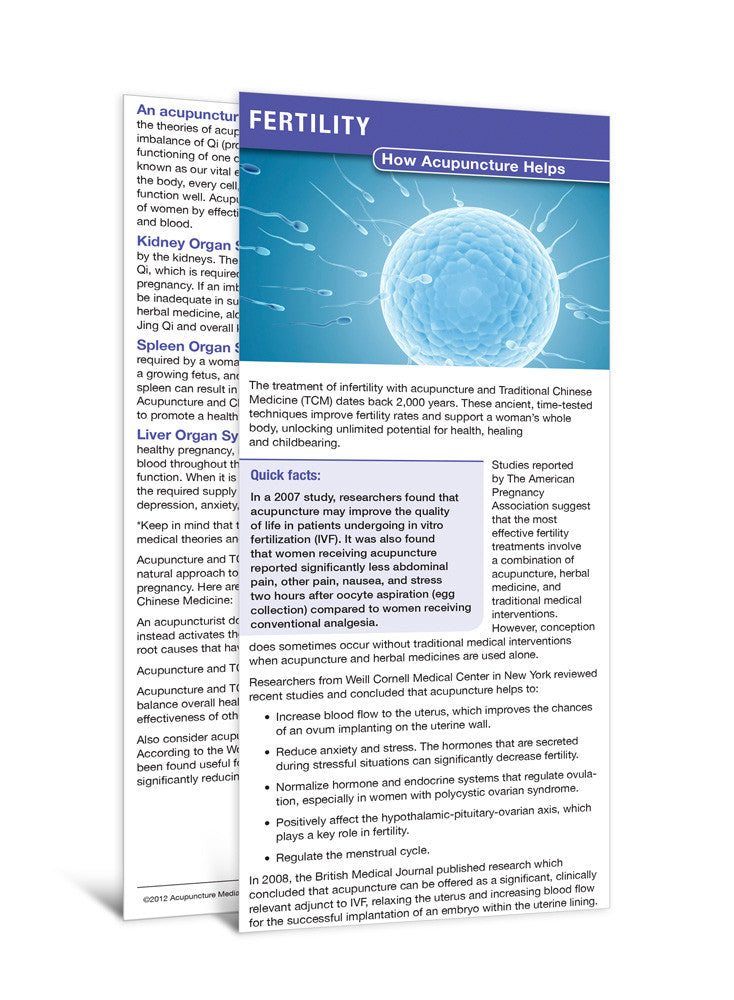 Fertility - Acupuncture Patient Education Cards