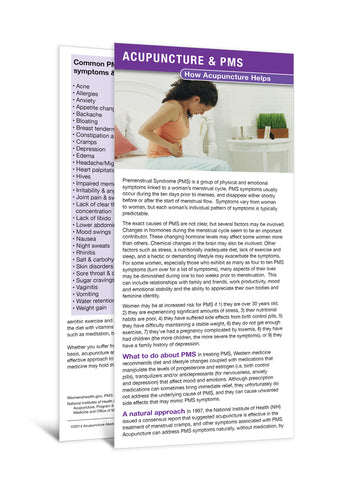 PMS - Acupuncture Patient Education Cards