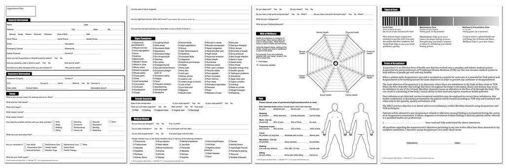 New Patient Health History form