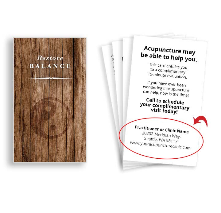 Call-to-Action Cards - Wood Yin Yang