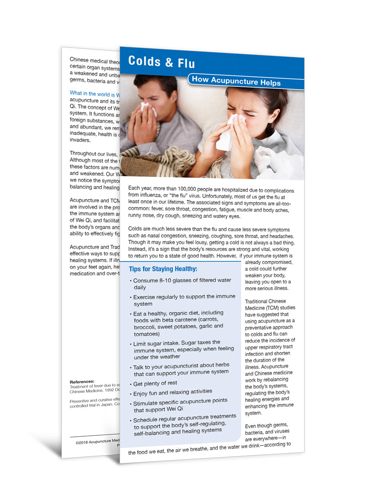 Colds & Flu - Acupuncture Patient Education Cards